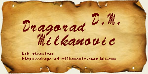 Dragorad Milkanović vizit kartica